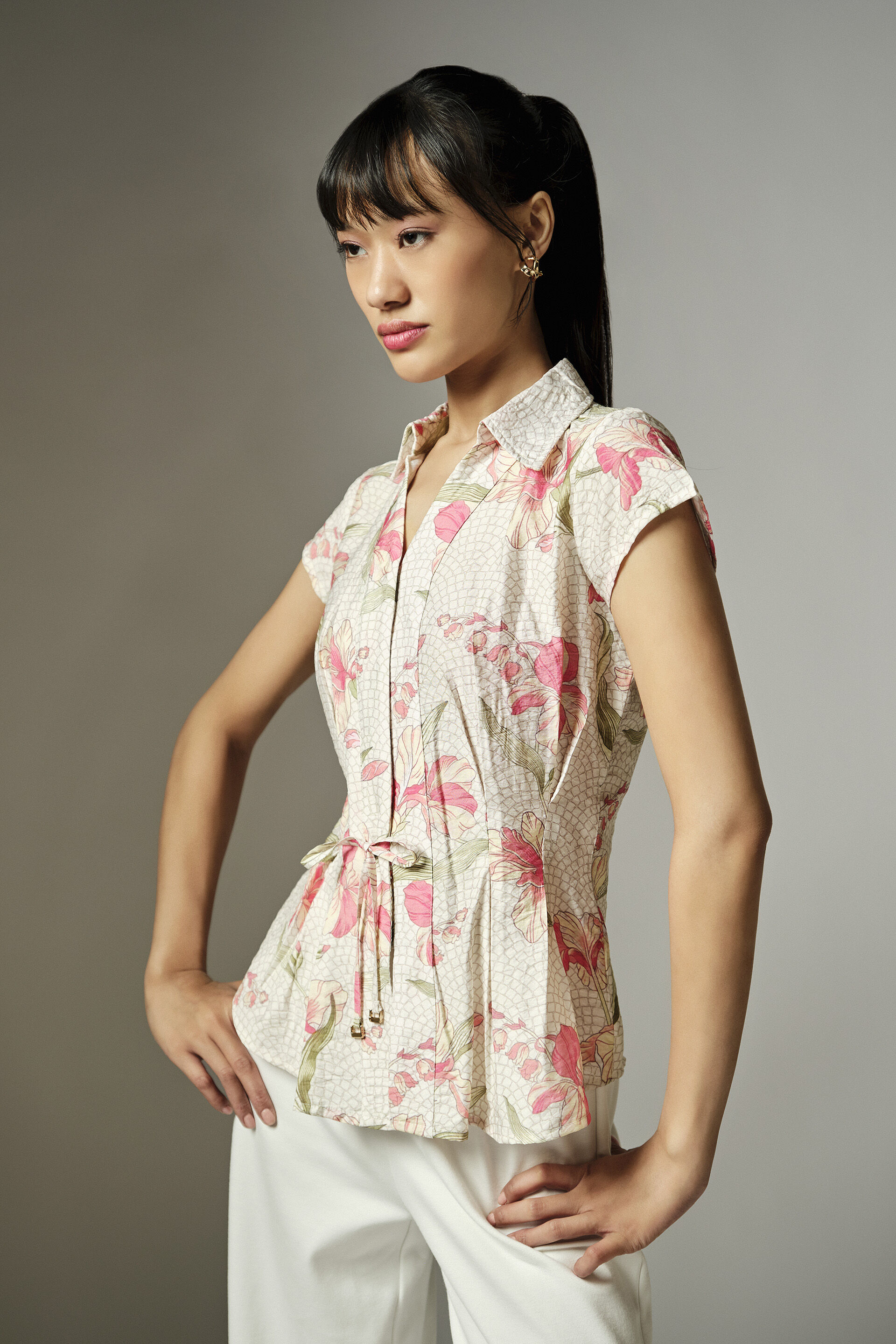 Amy Floral Print Top, Multi Color, image 5